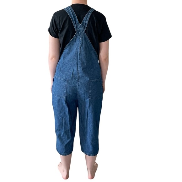 Vintage Cropped Agapo Denim Overalls Boho Y2K Arsty Butterfly Embroidery size M - Picture 4 of 8